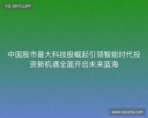 中国股市最大科技股崛起引领智能时代投资新机遇全面开启未来蓝海